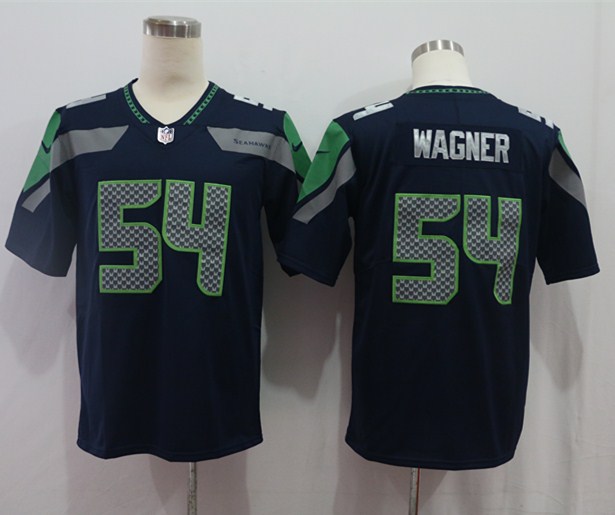 Men's Seattle Seahawks Bobby Wagner #54 Navy Team Jersey